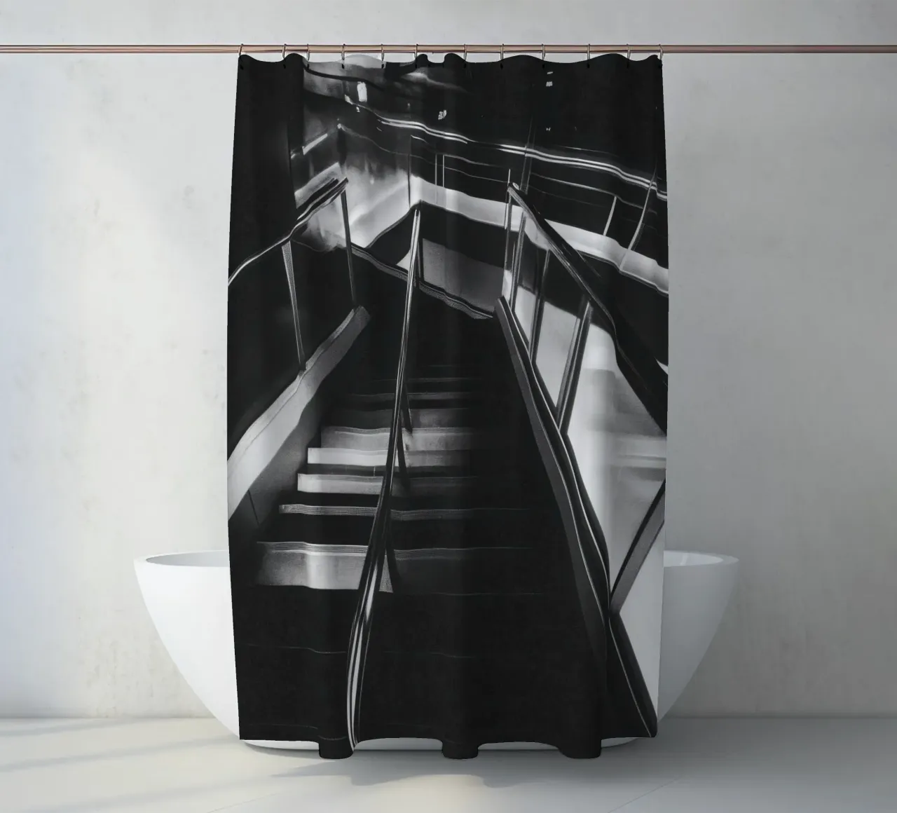 Scala moderna tenda da doccia da Black & White