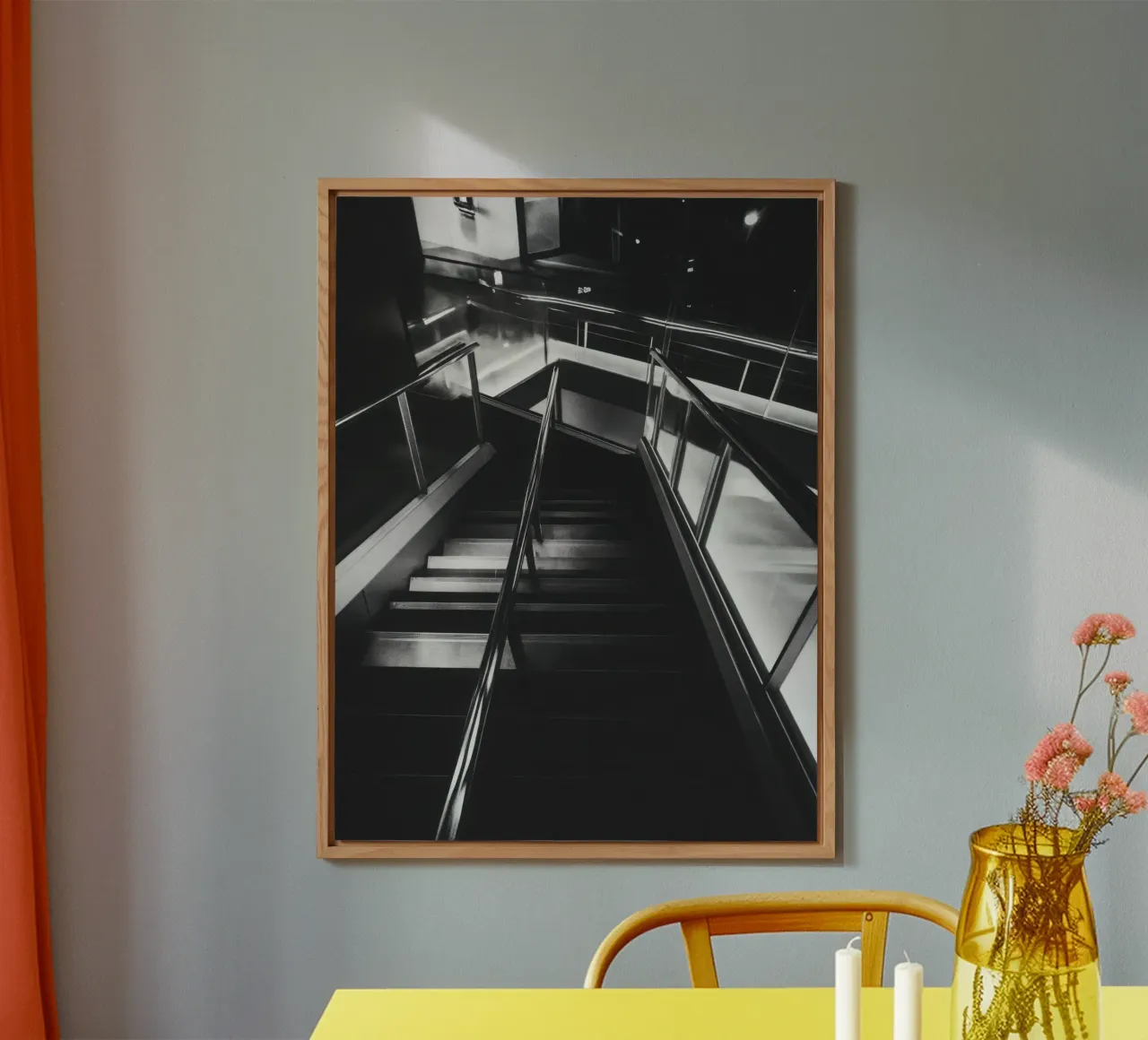 Moderne Treppe Alu-Dibond von Black & White
