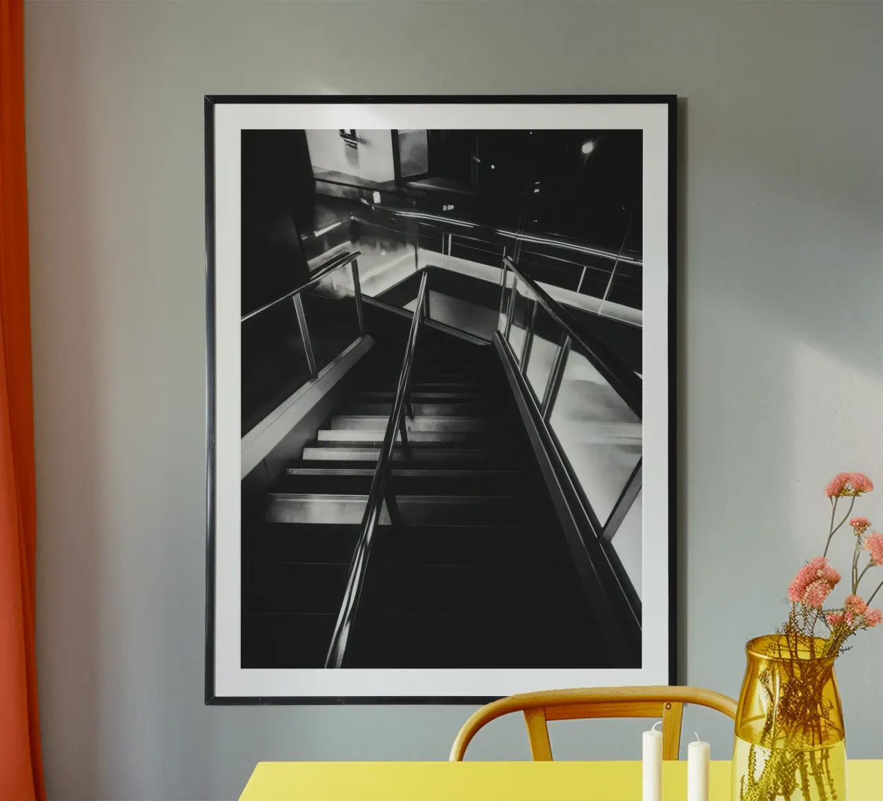Scala moderna poster da Black & White