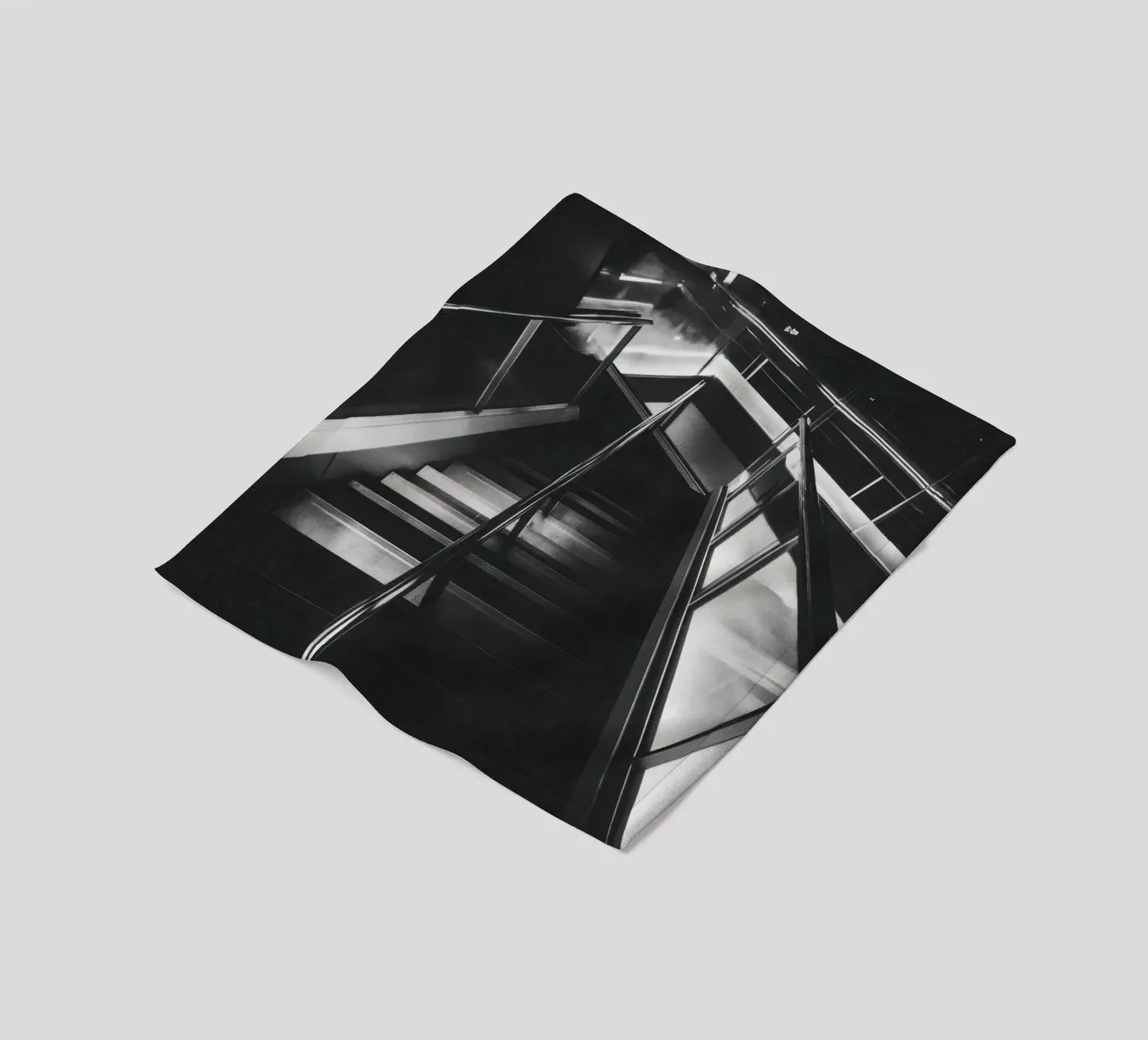 Scala moderna coperta in pile da Black & White