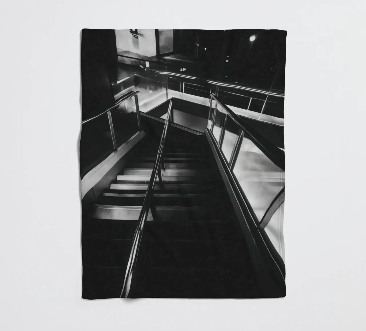 Scala moderna coperta in pile da Black & White