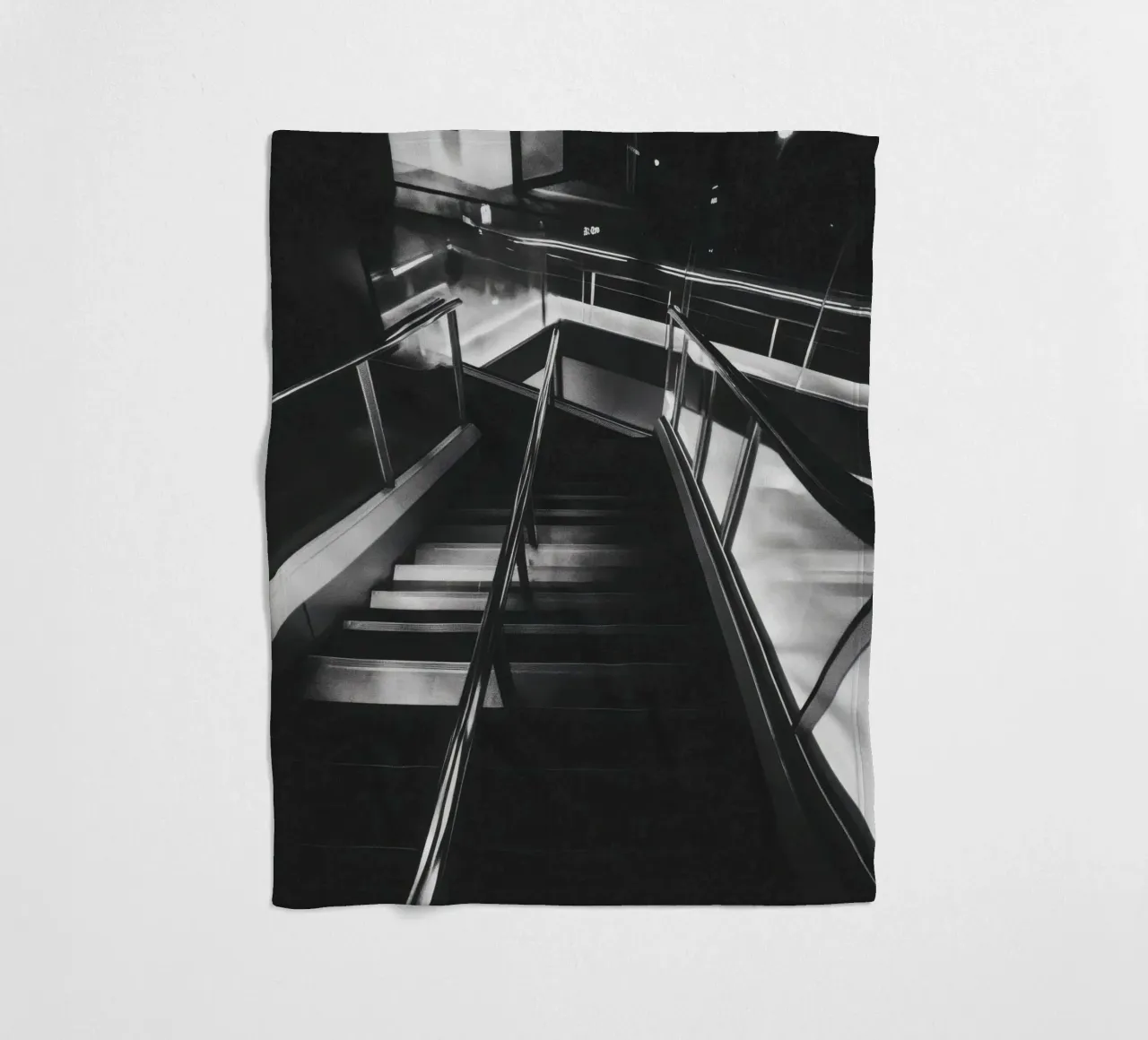 Scala moderna coperta in pile da Black & White