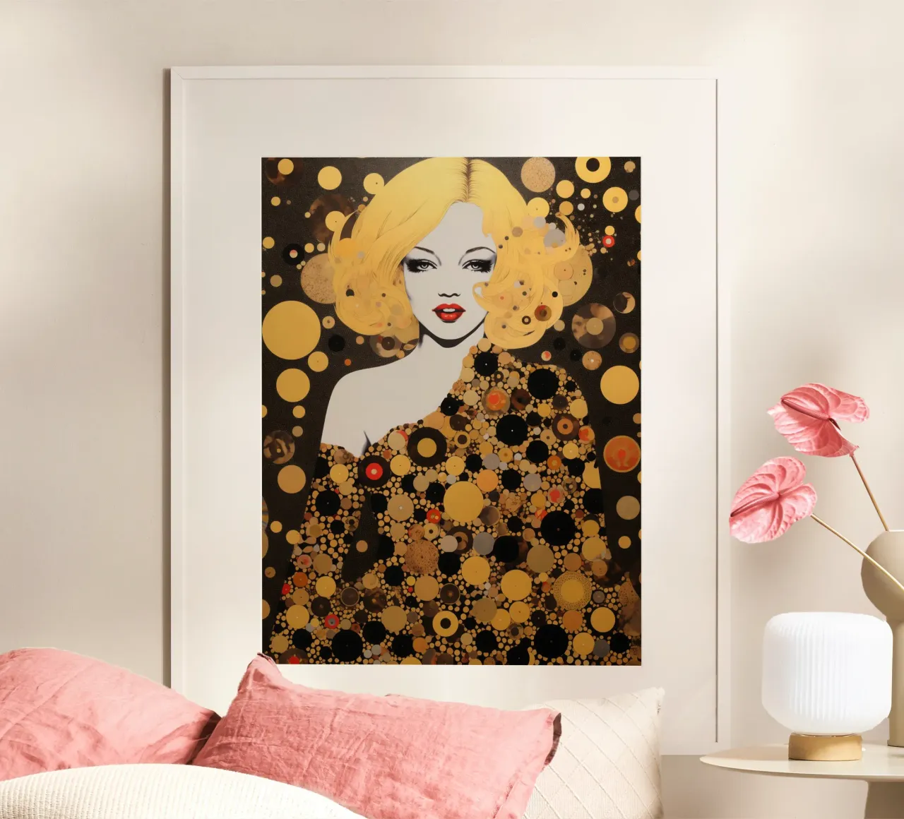 Golden Marilyn | Klimt incontra il glamour di Hollywood poster con telaio in alluminio da Autofocus