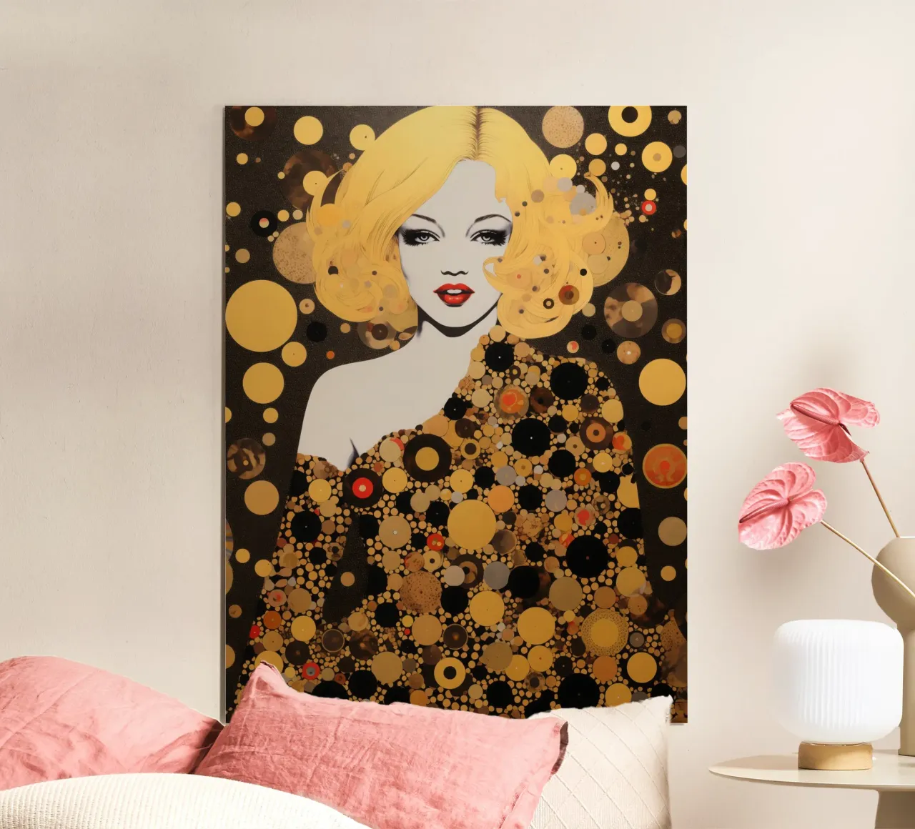 Golden Marilyn | Klimt incontra il glamour di Hollywood poster con telaio in alluminio da Autofocus