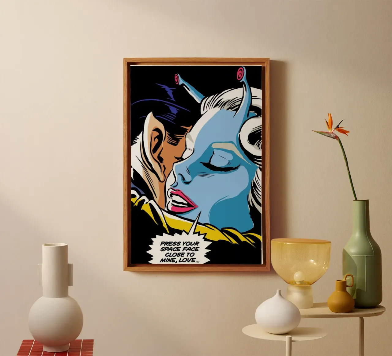 A Love from Outer Space tela con Cornice a cassetta da Butcher Billy