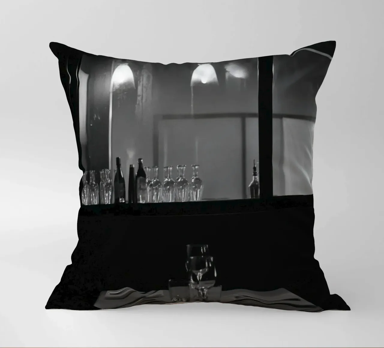 Elegante ristorante in bianco e nero cuscino da Black & White