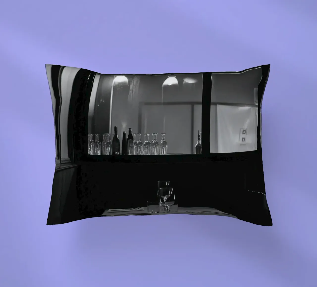 Elegante ristorante in bianco e nero cuscino da Black & White