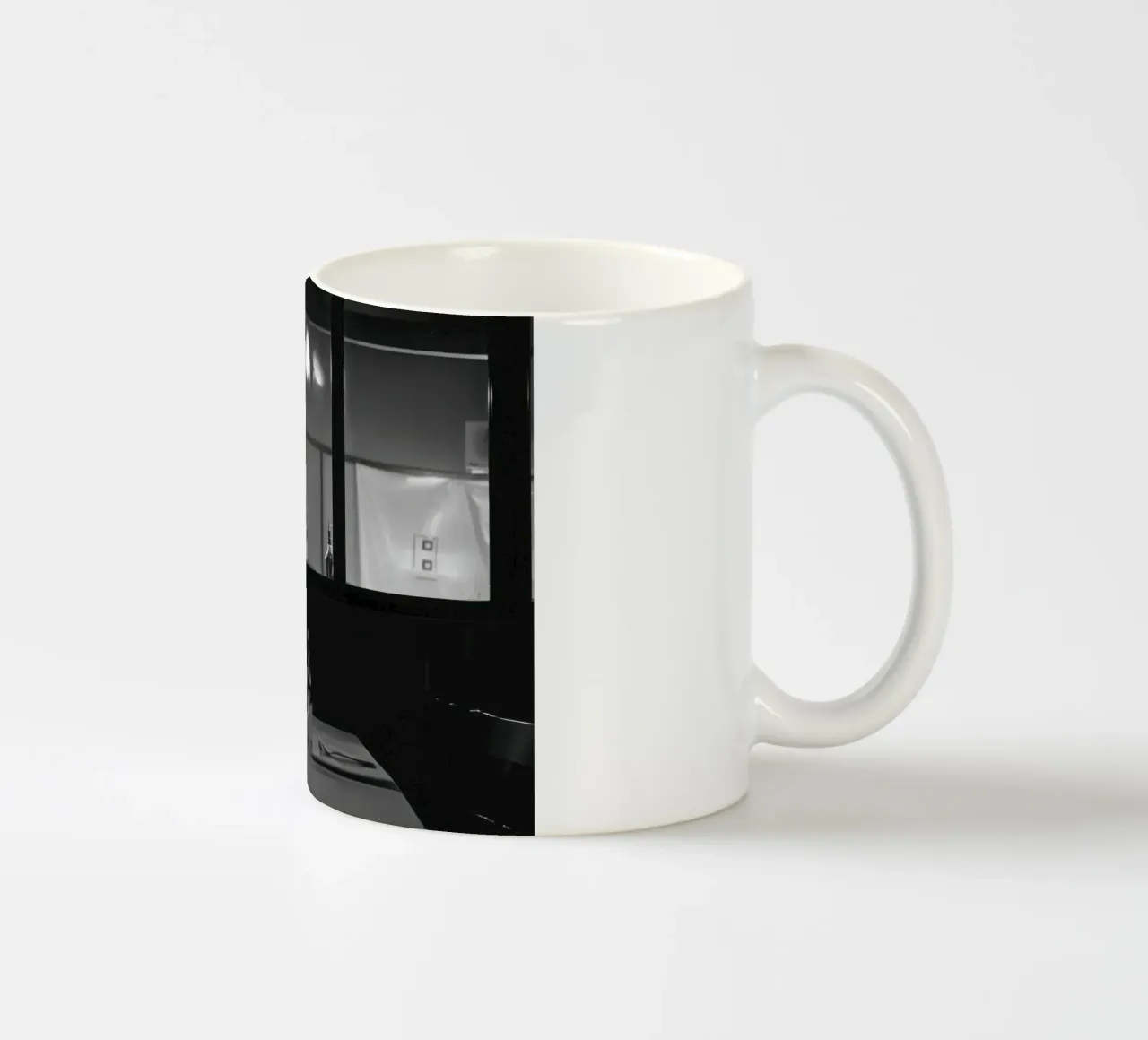Elegante ristorante in bianco e nero tazza in ceramica da Black & White