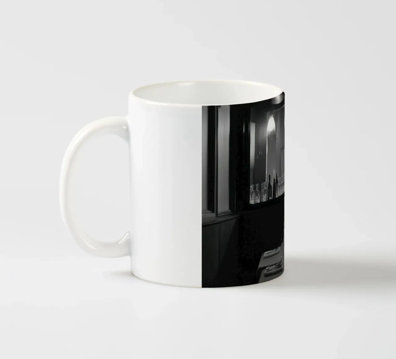 Elegante ristorante in bianco e nero tazza in ceramica da Black & White