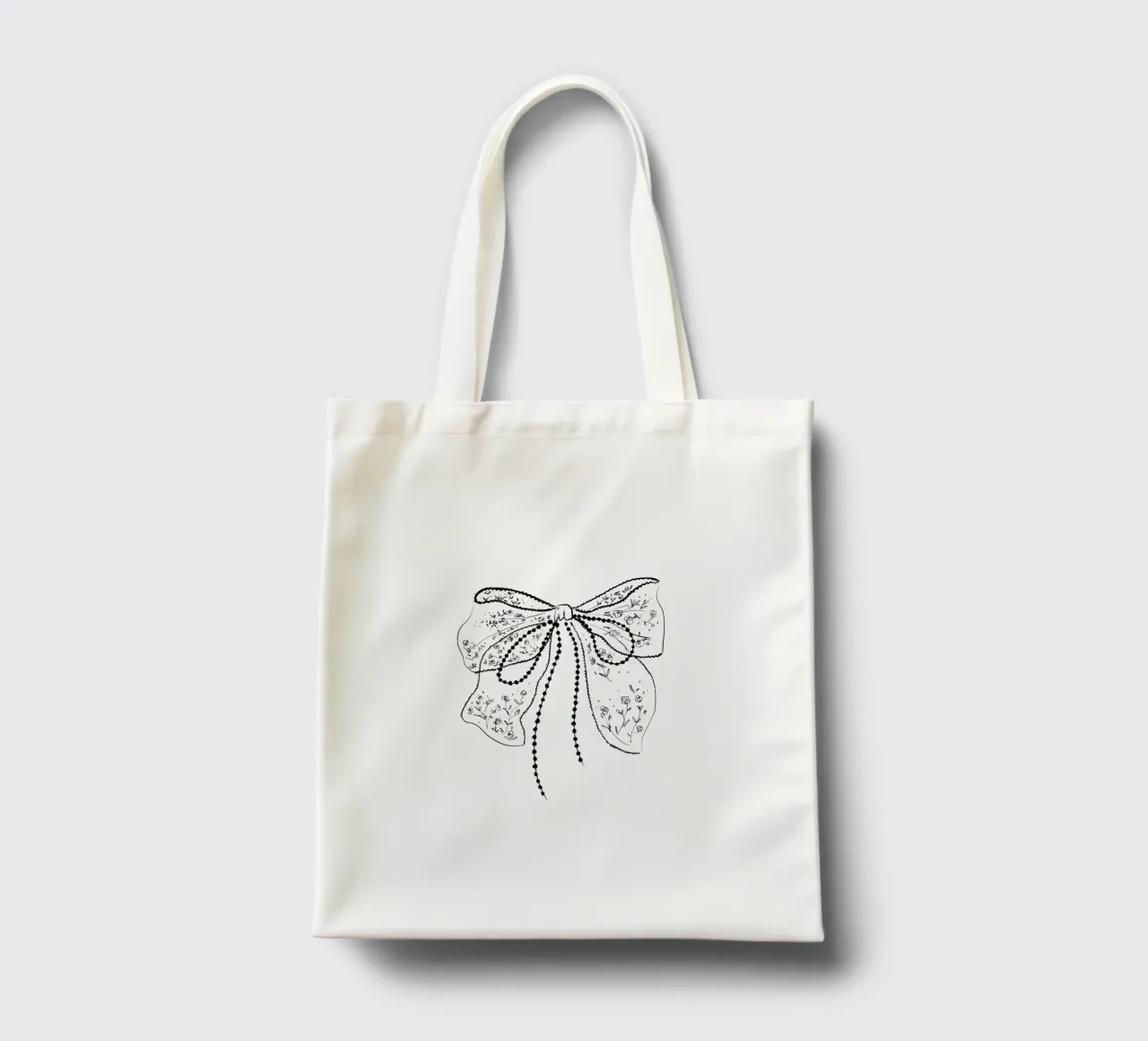 Minimal Lace Bow borsa in juta da anisillustration