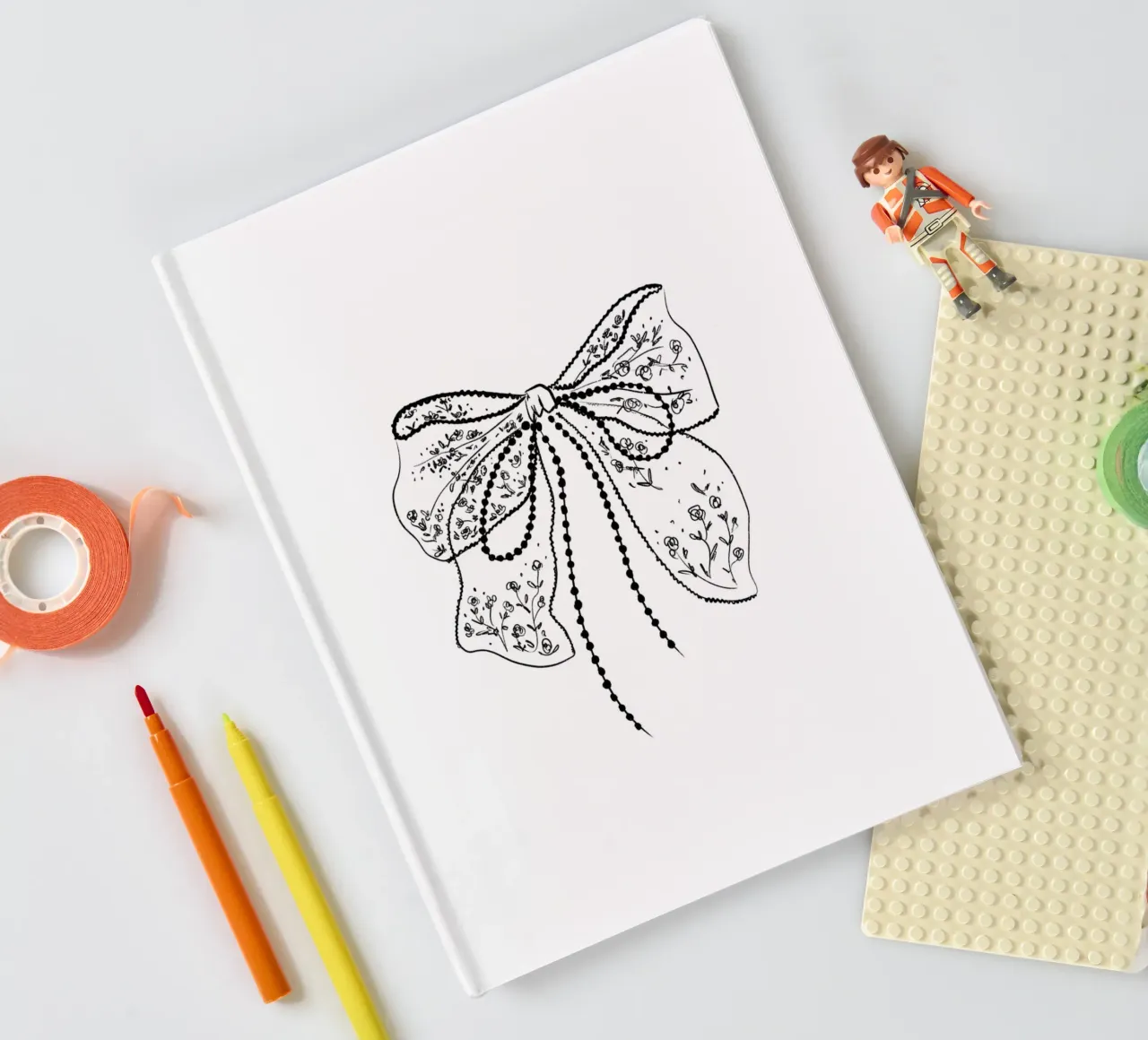 Minimal Lace Bow notebook by anisillustration