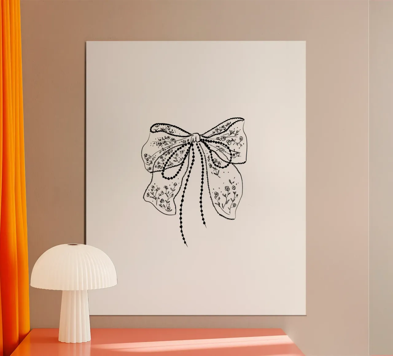 Minimal Lace Bow carta hahnemühle da anisillustration