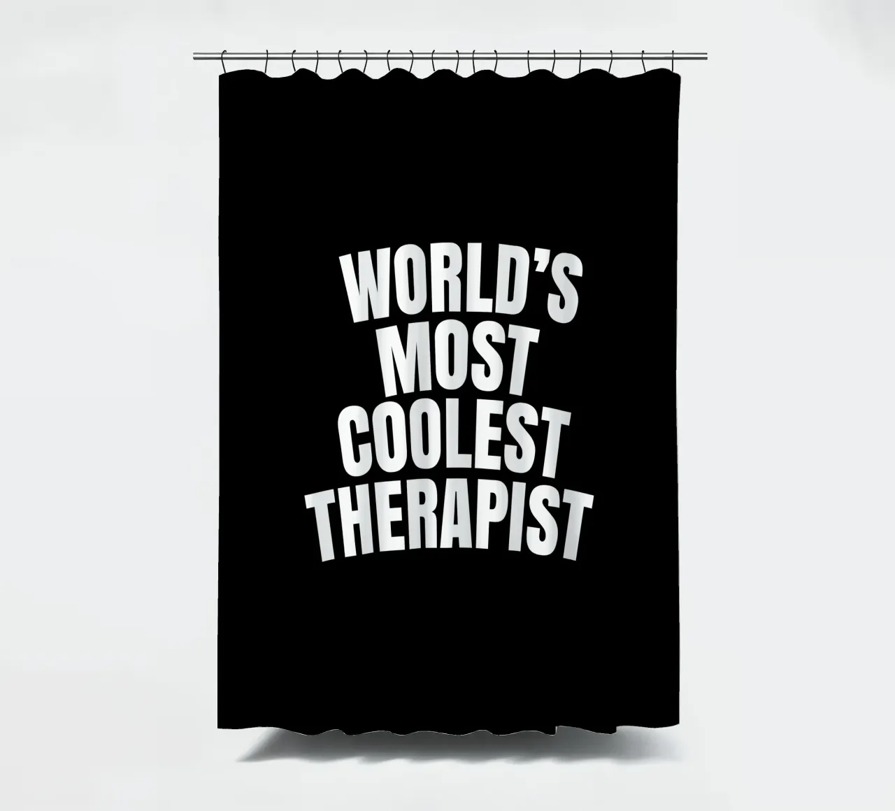 World's most coolest therapist cortina de baño de happieeagle