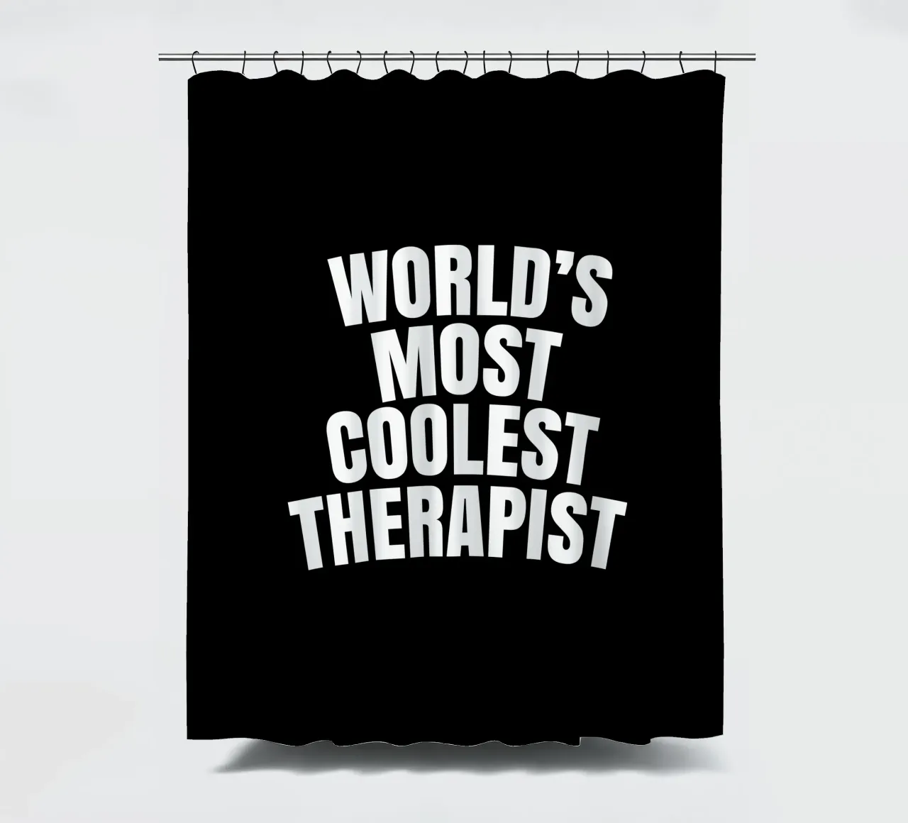 World's most coolest therapist cortina de baño de happieeagle