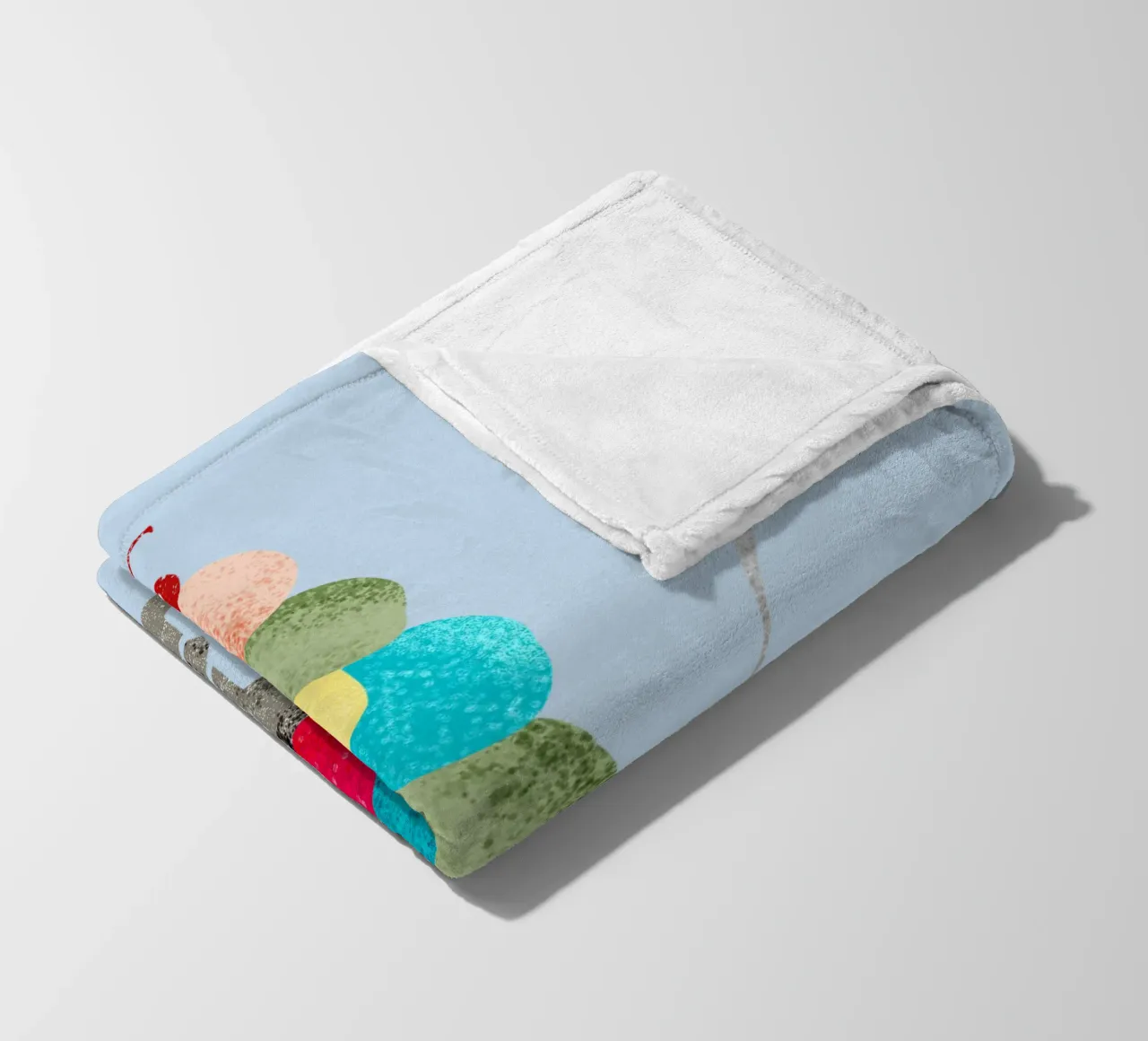 Sundae nostalgico in stile illustrazione di libri per bambini degli anni '60 coperta in pile da DYDesign