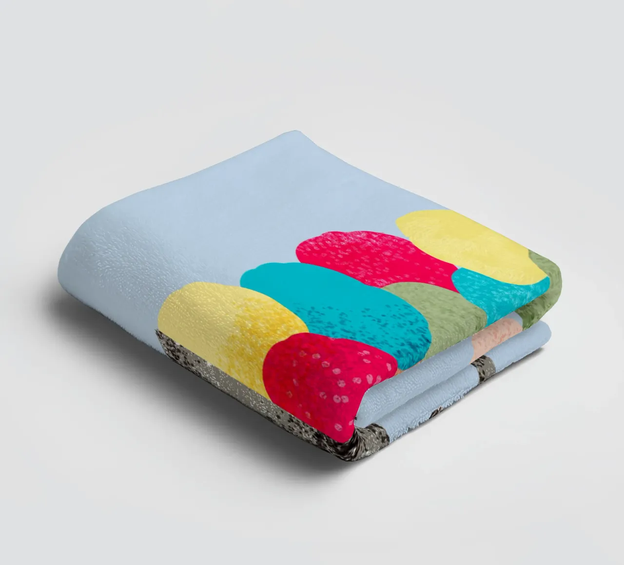 Nostalgic sundae in 60s children's book illustration style towel by DYDesign