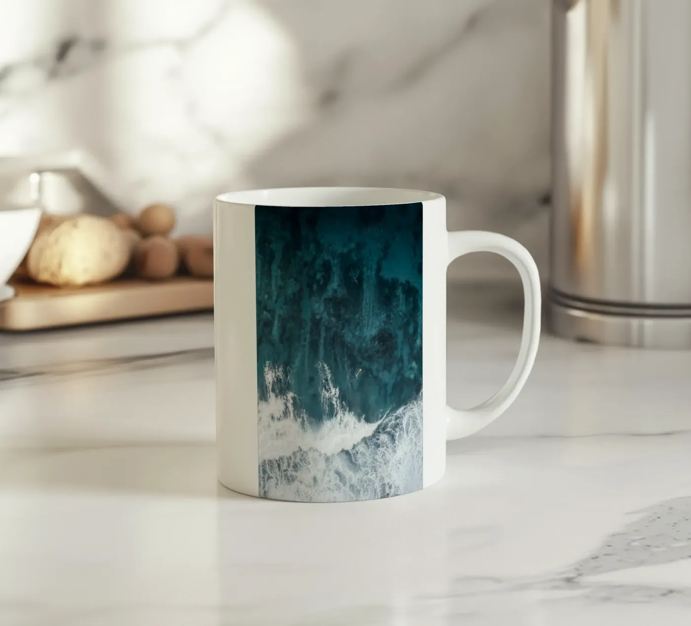 surfer ceramic mug by Alina