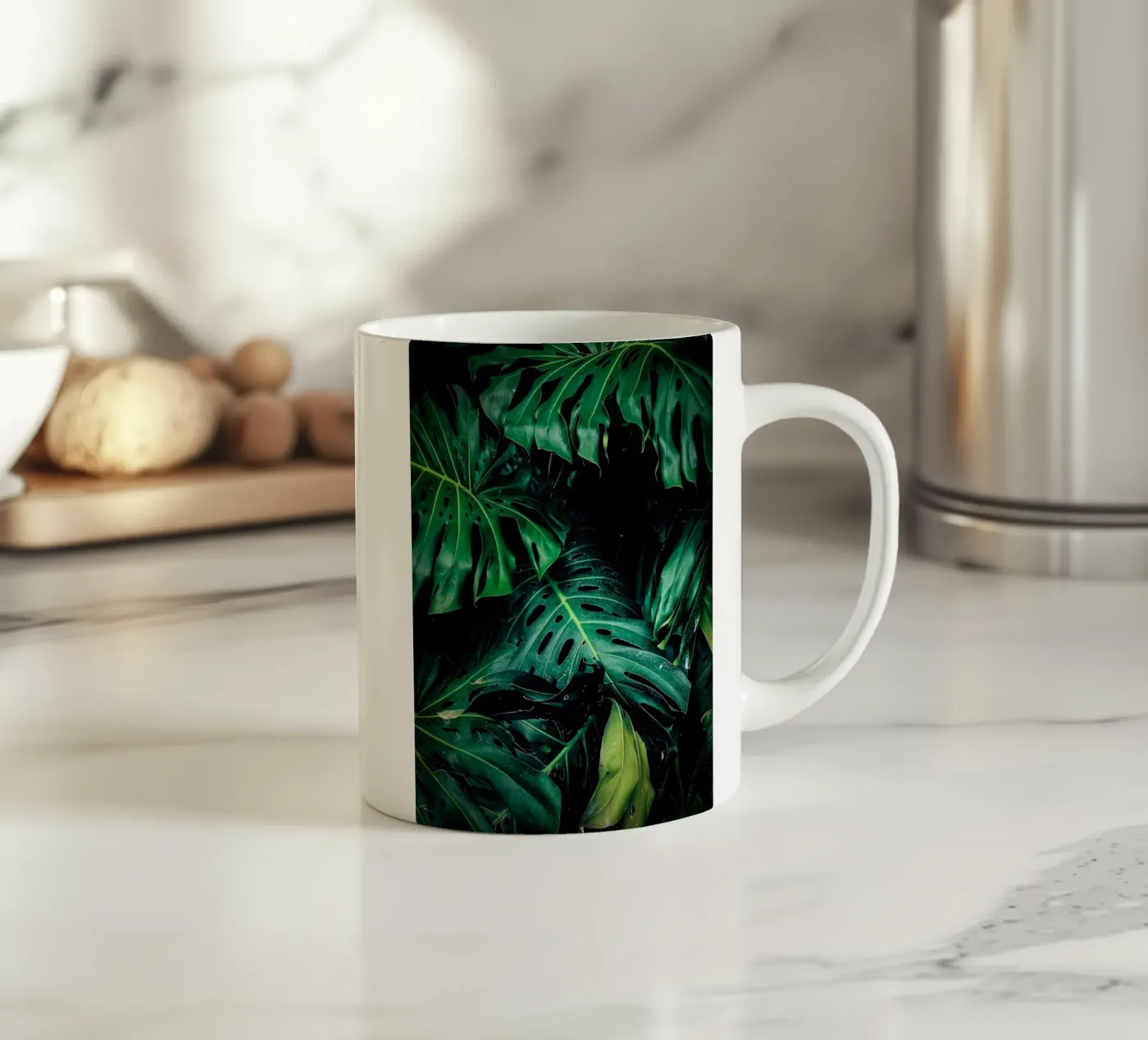 Monstera ceramic mug by Alina