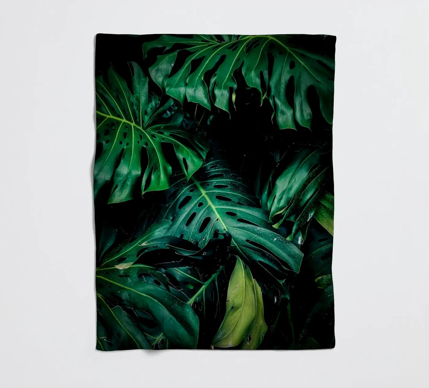Monstera Fleecedecke von Alina