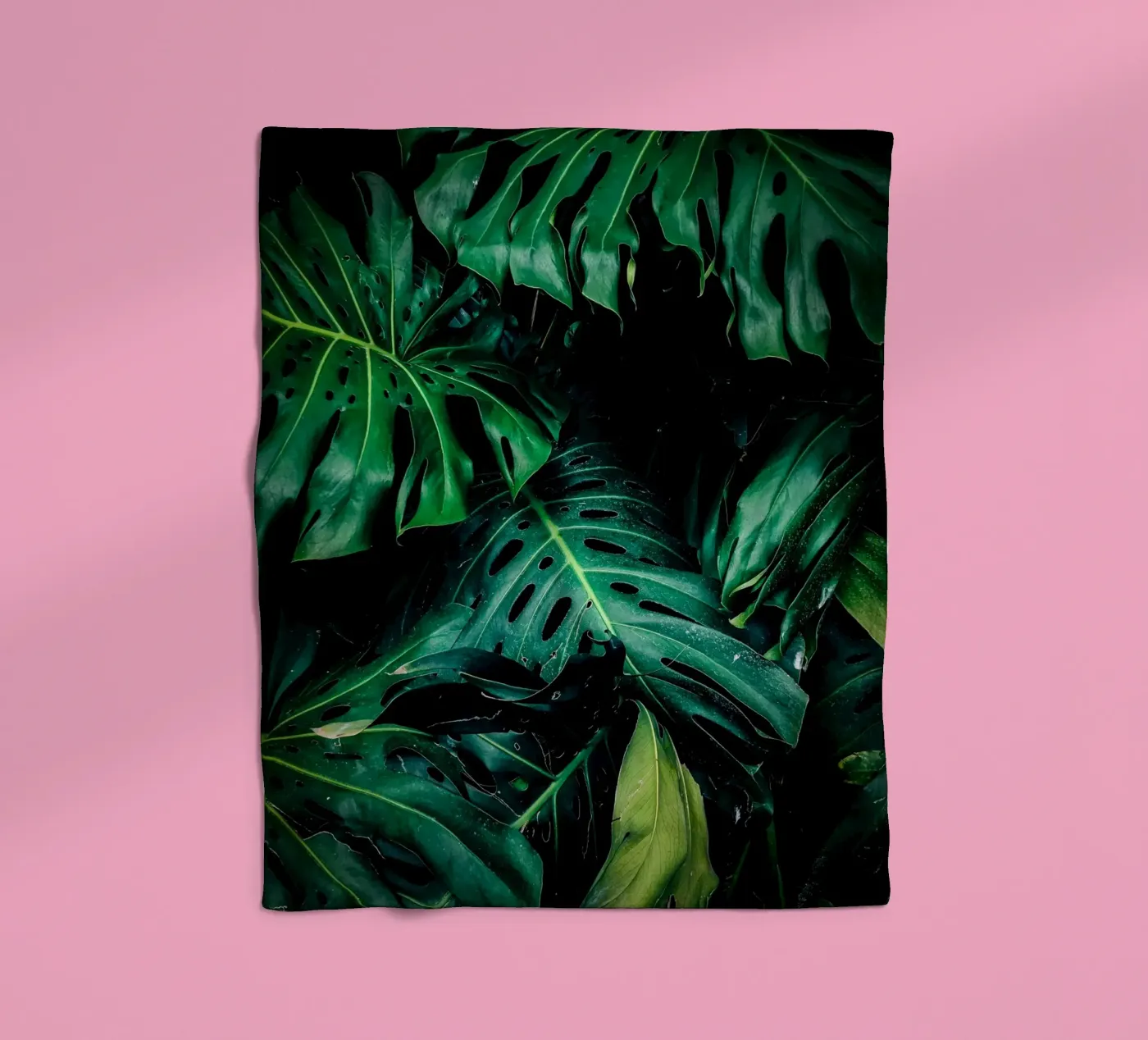 Monstera Fleecedecke von Alina