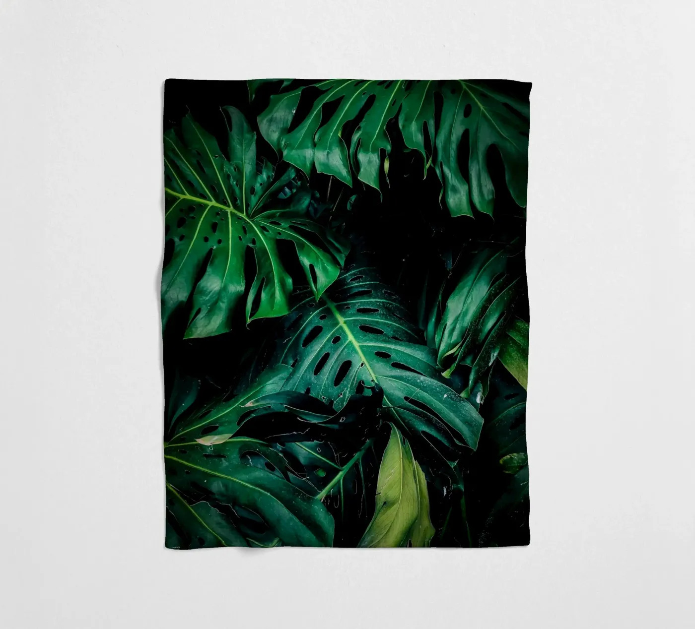 Monstera Fleecedecke von Alina