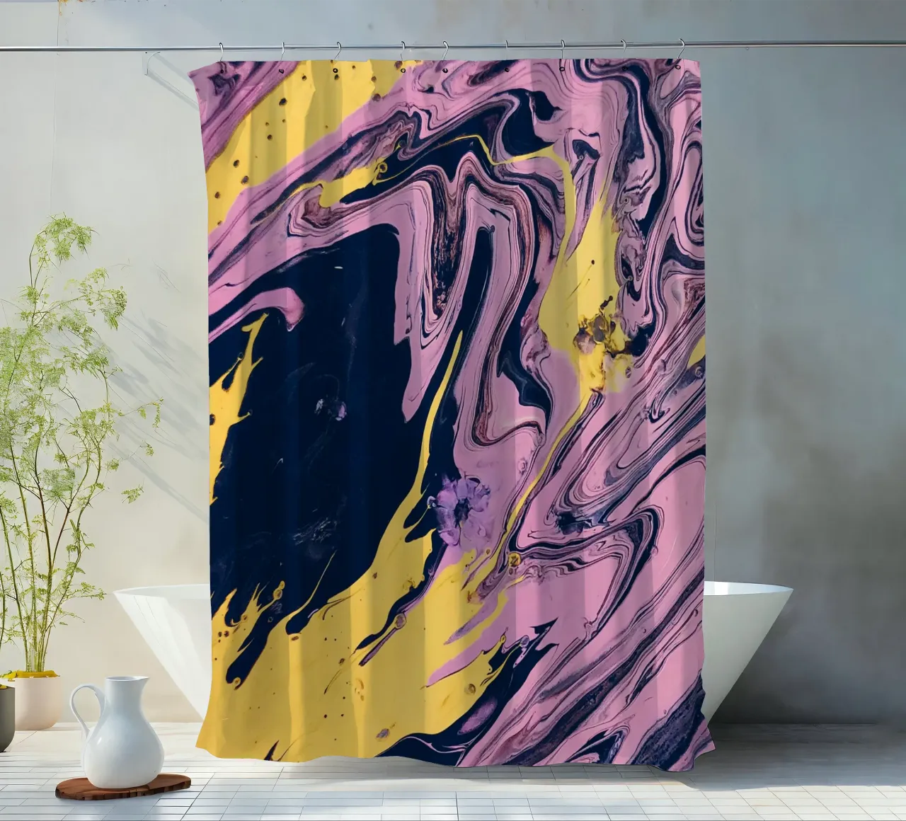 colorful 3 shower curtain by Alina