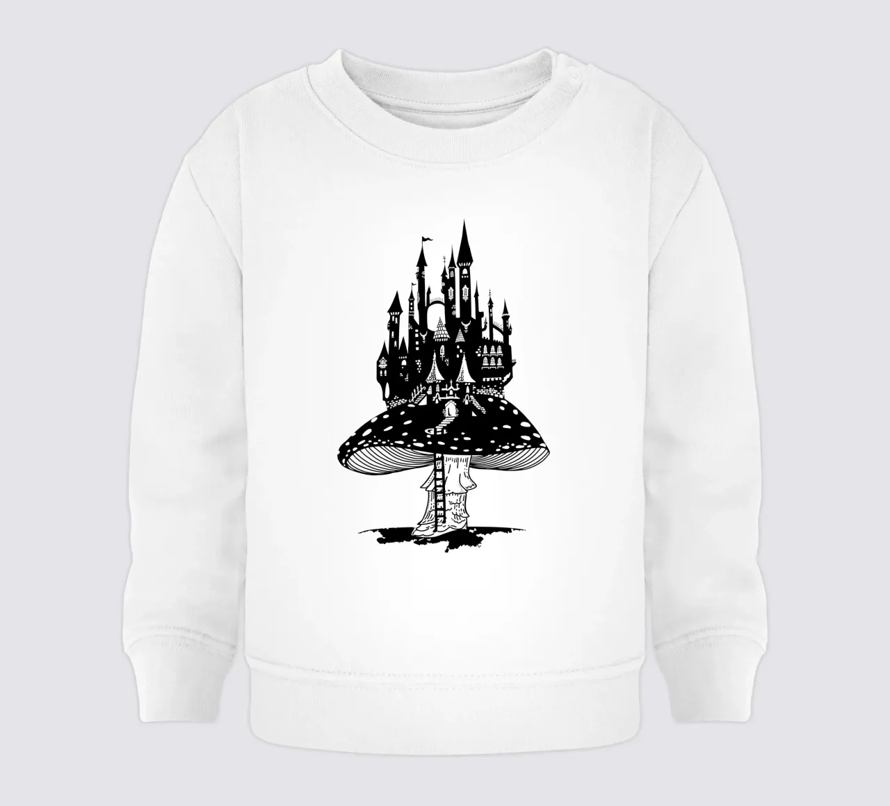 Rospo con serratura in bianco e nero felpa neonato da DYDesign