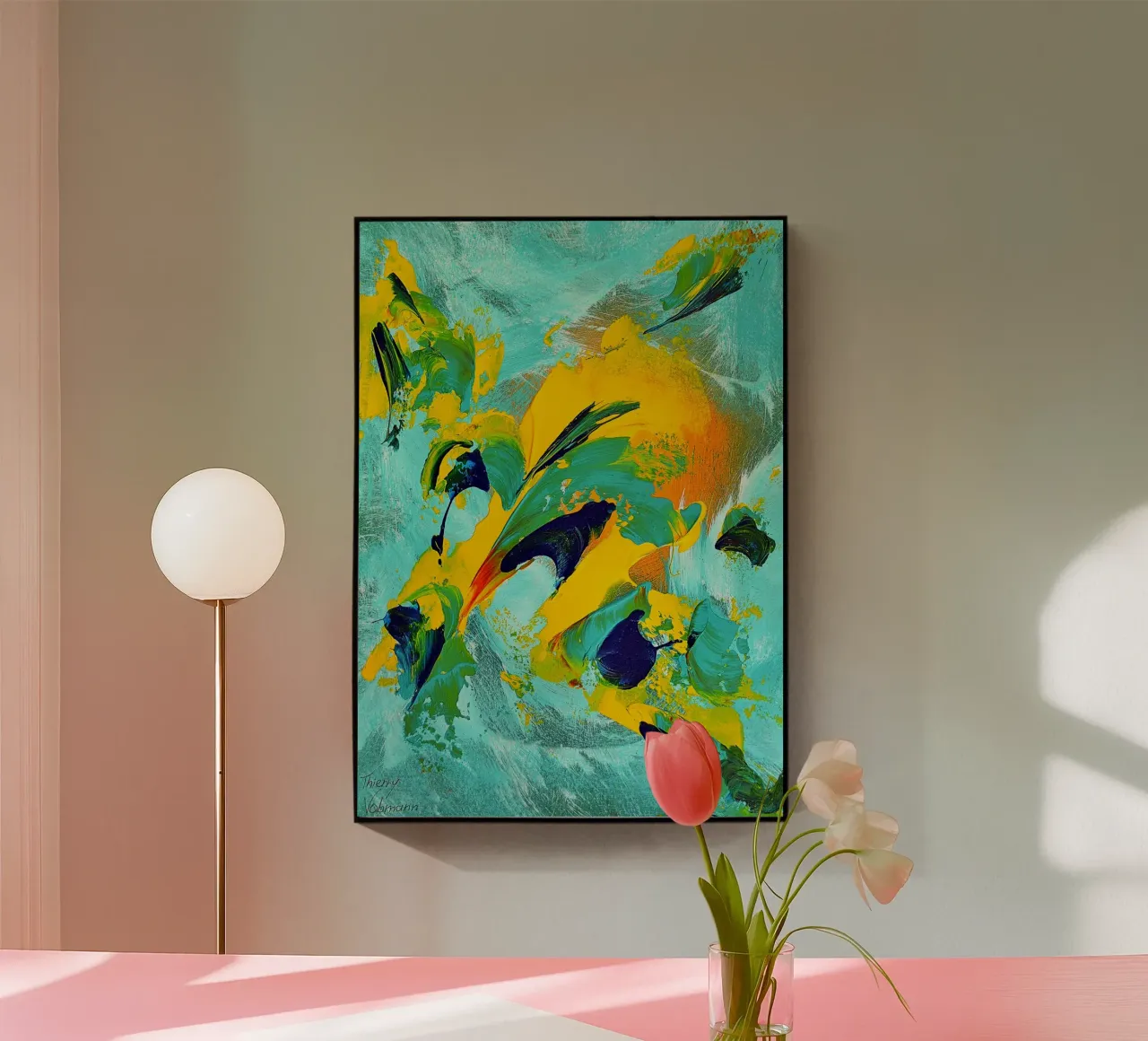 IDEAL GIFT 79 acrylic glass by Thierry Vobmann Abstract painting