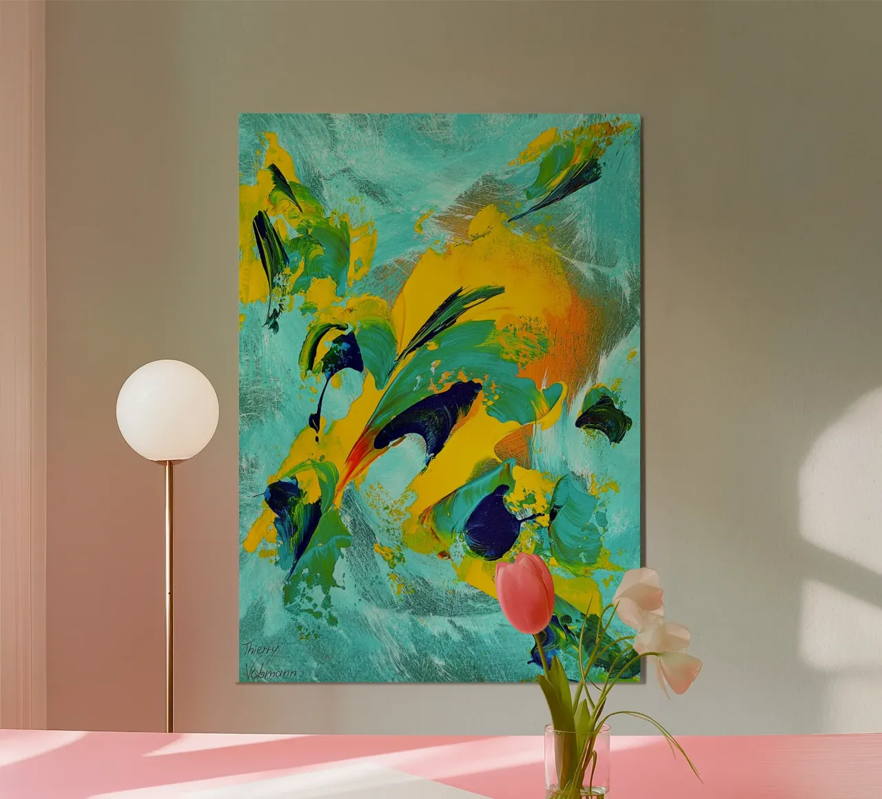IDEAL GIFT 79 poster con telaio in plastica da Thierry Vobmann Abstract painting