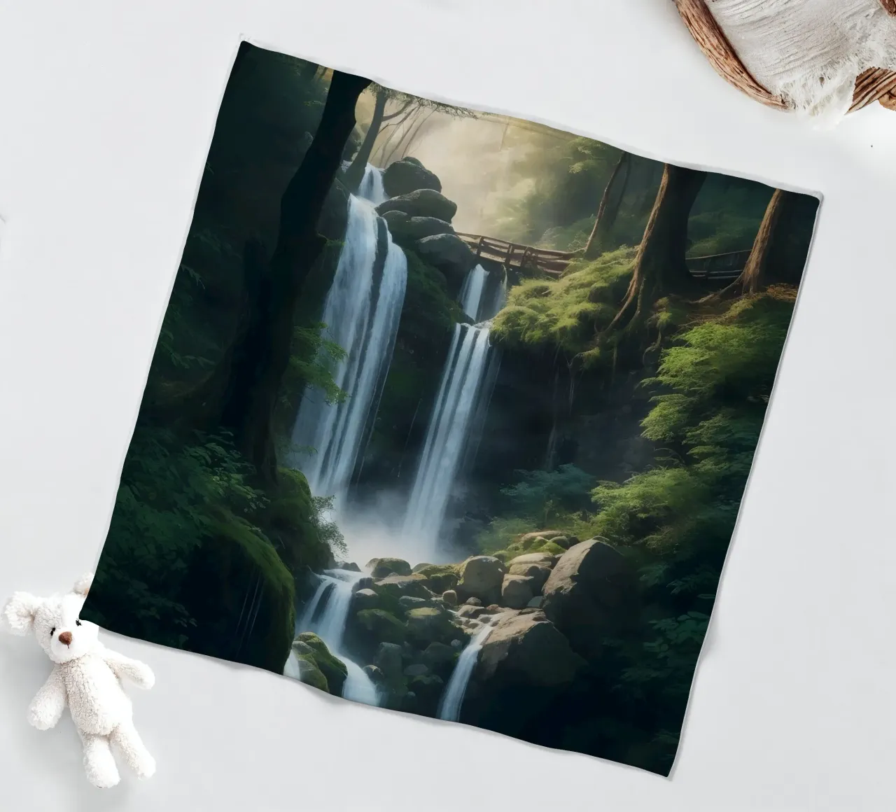 Foresta Nera coperta in pile da Charnwood Prints