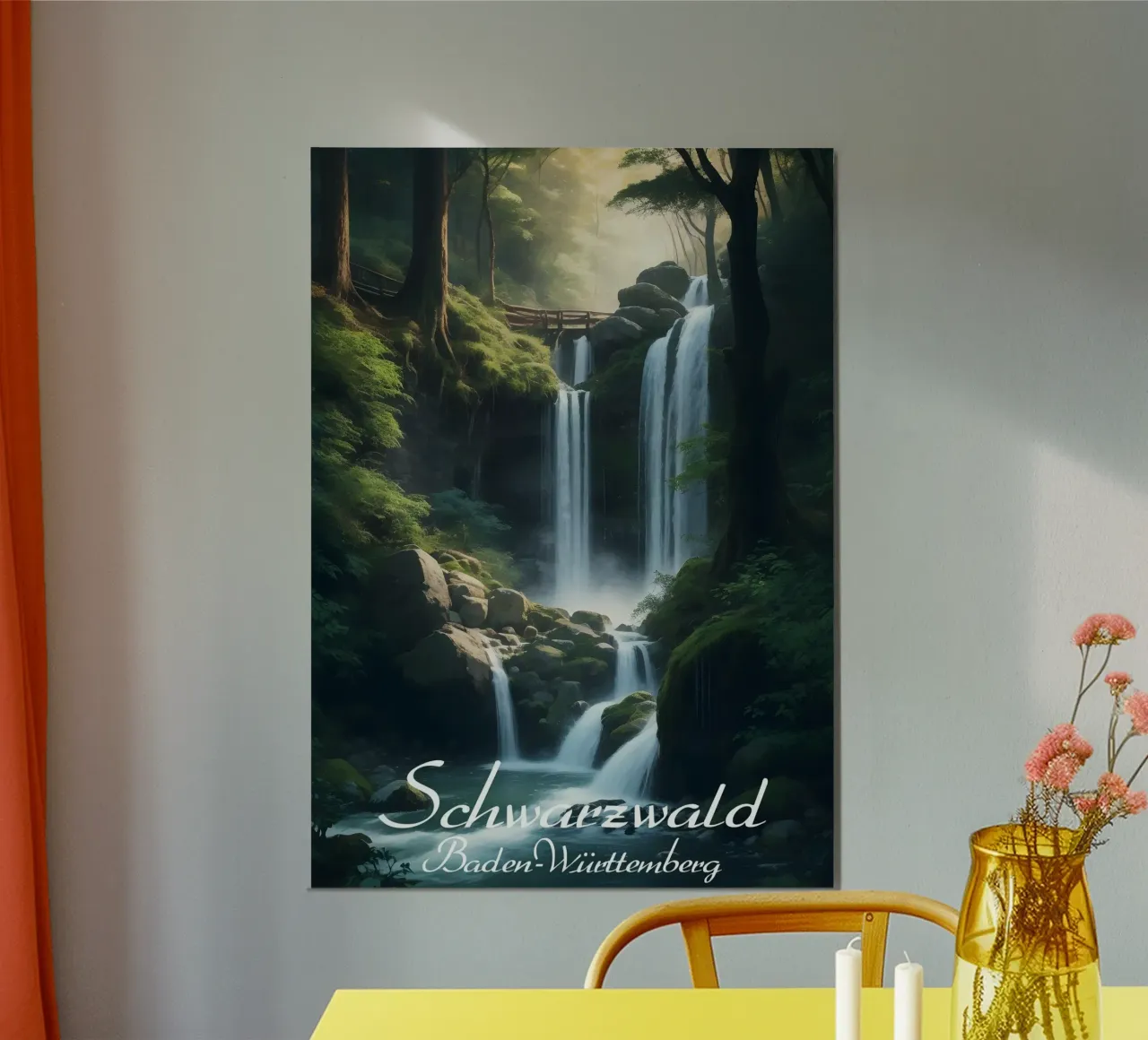 Foresta Nera poster con telaio in legno da Charnwood Prints