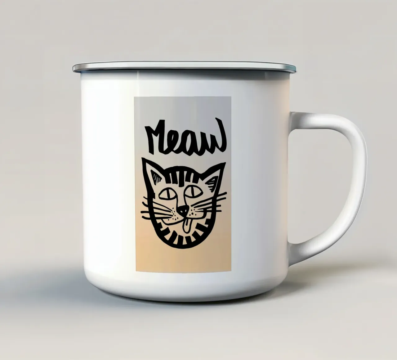 Meaw tazza in smalto da Vasare Nar