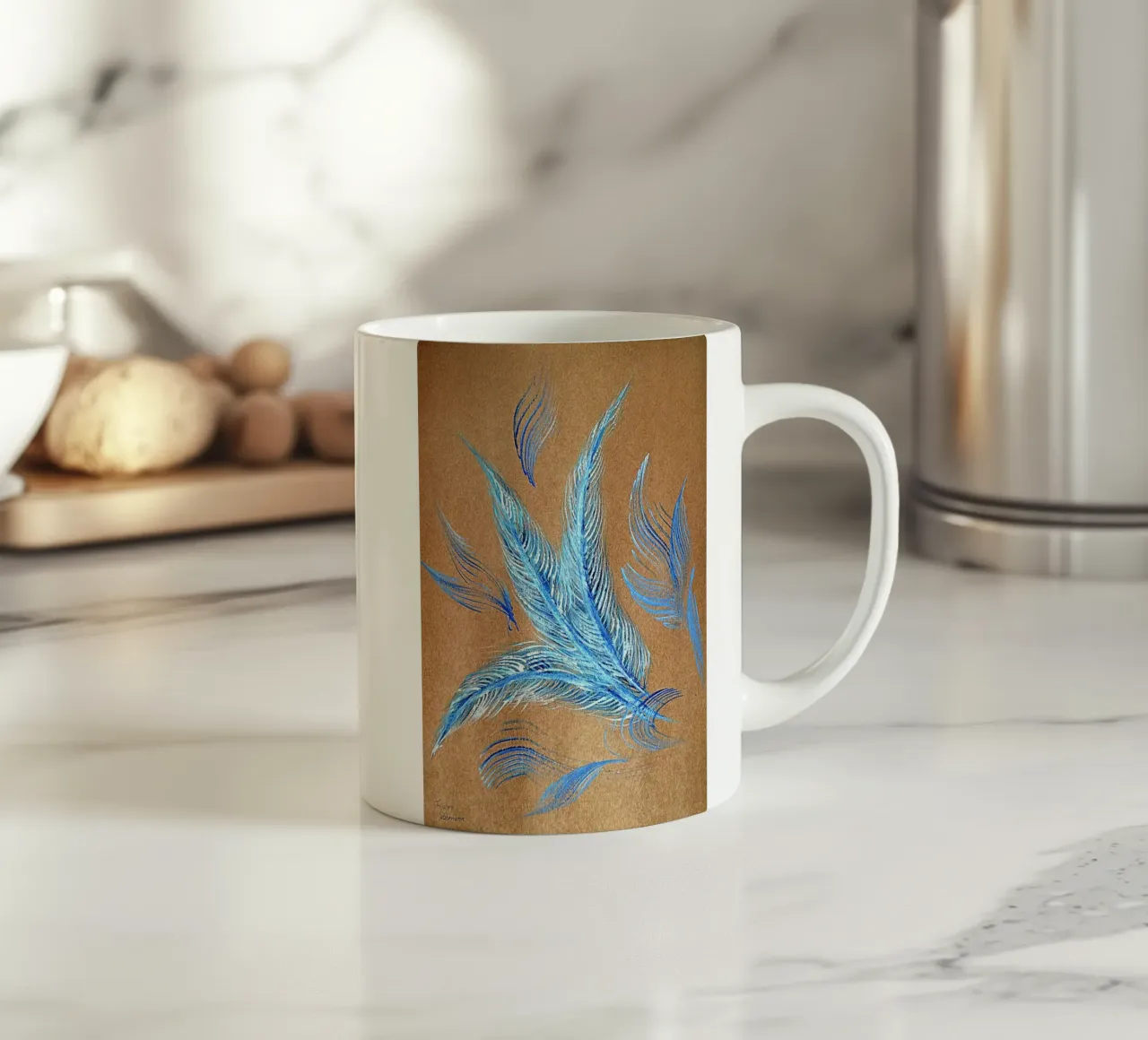 NATURAL STYLE 7 tazza in ceramica da Thierry Vobmann Abstract painting