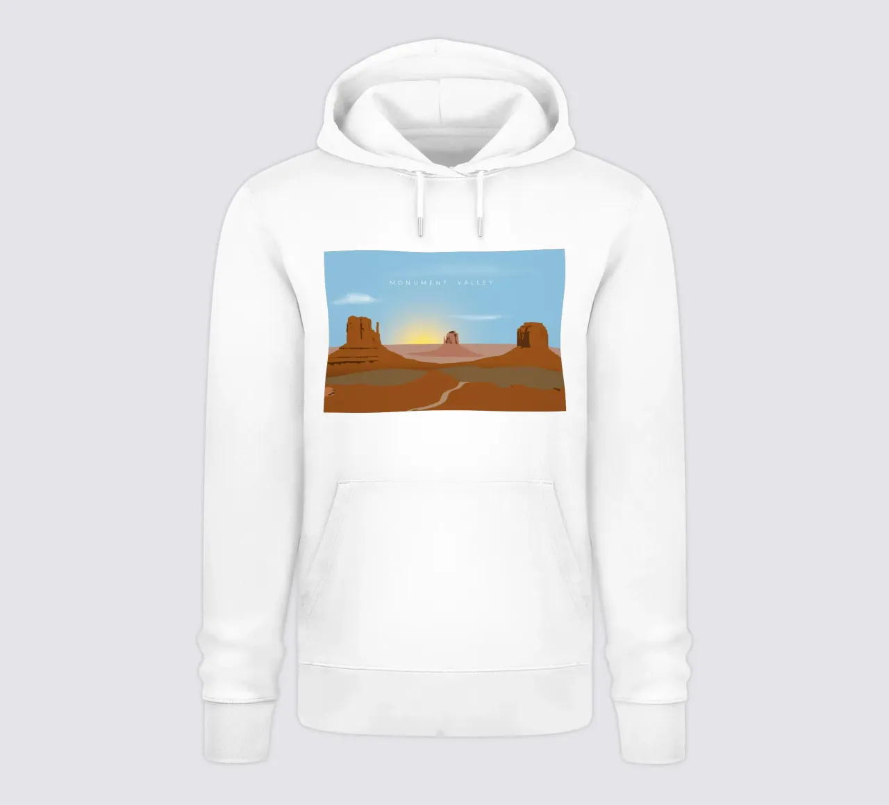 Monument Valley felpa con cappuccio da minimalist designs
