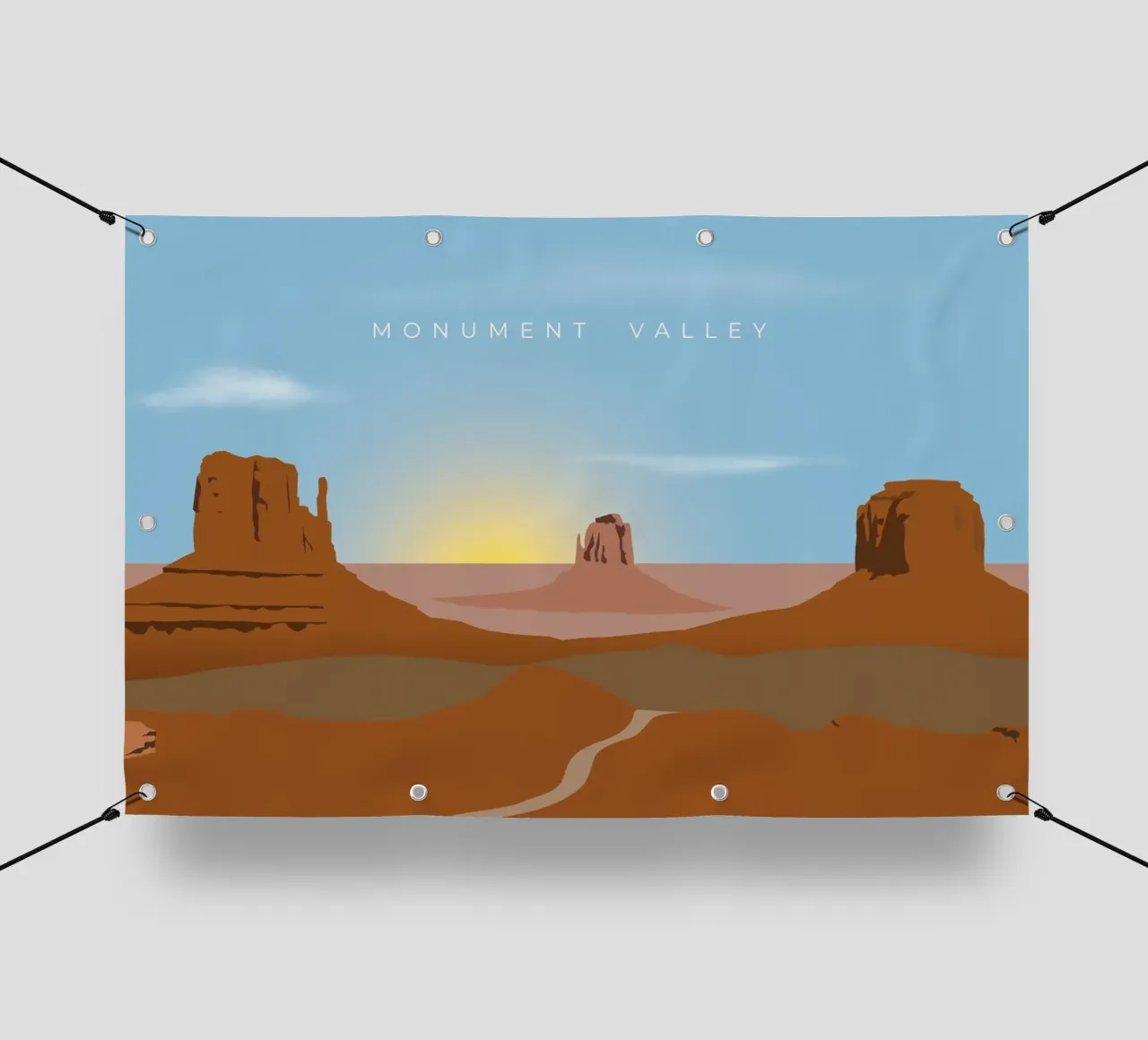 Monument Valley telo in pvc da minimalist designs