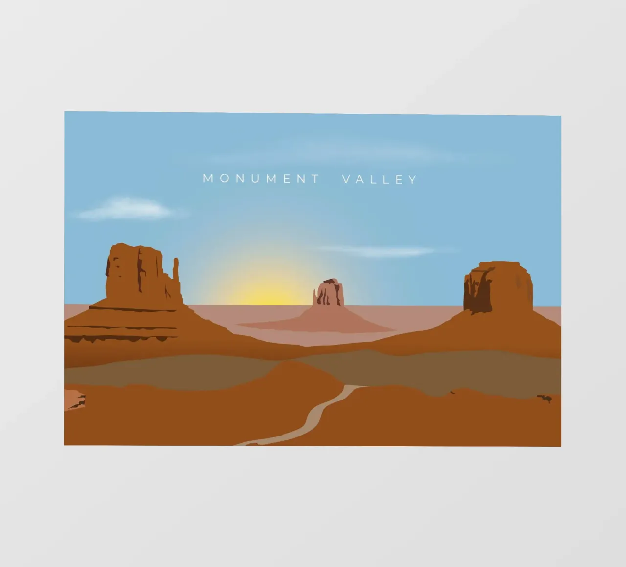 Monument Valley telo in pvc da minimalist designs