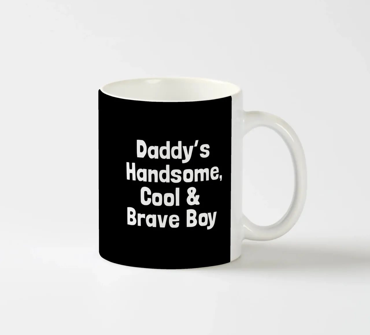 Daddy's handsome, cool and brave boy tazza in ceramica da happieeagle