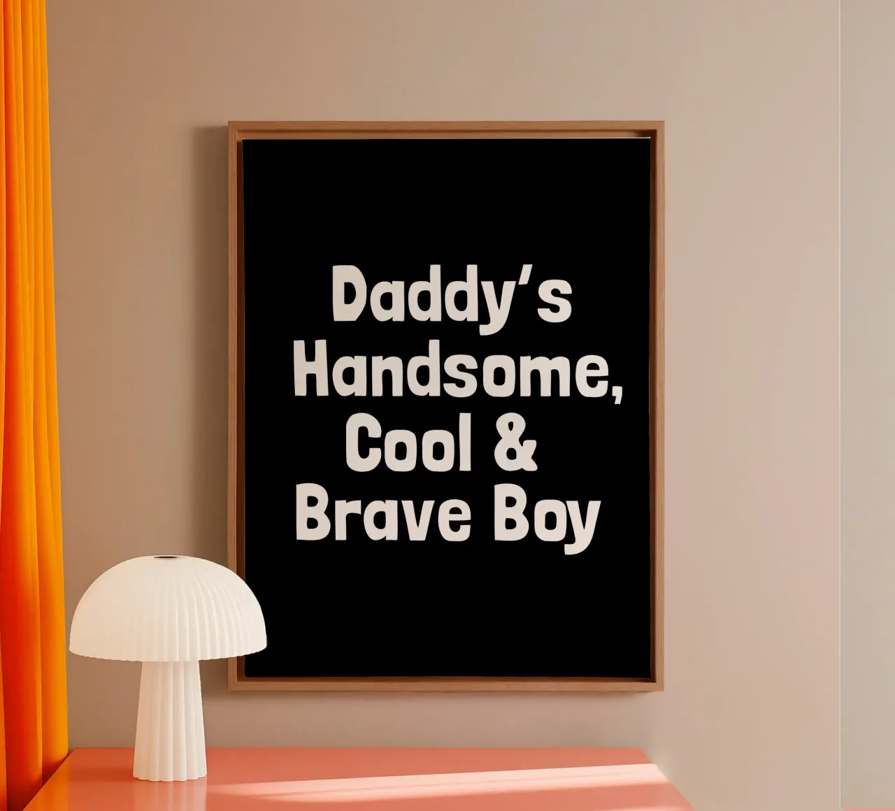 Daddy's handsome, cool and brave boy tela con Cornice a cassetta da happieeagle