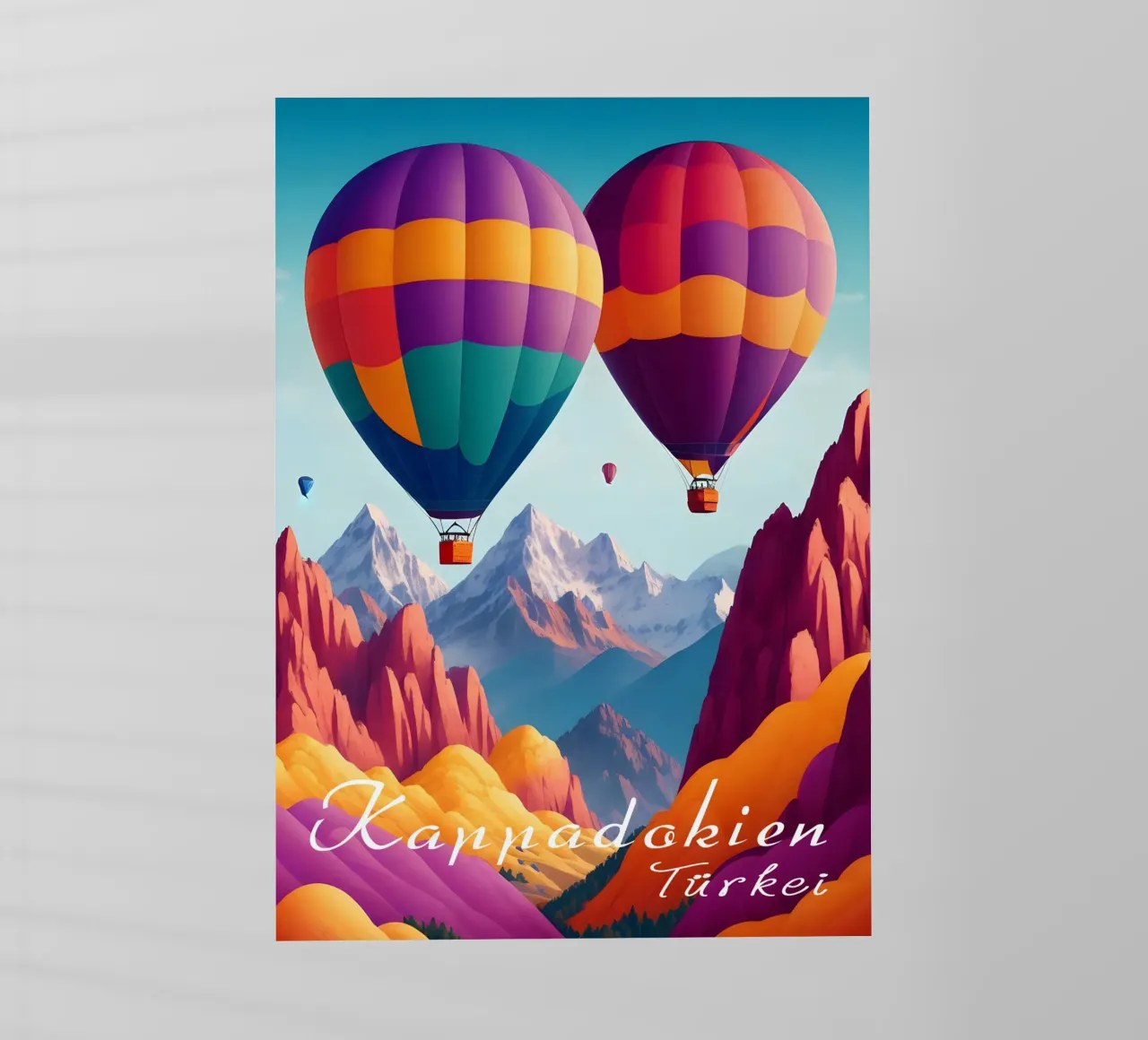 Mongolfiere in Cappadocia pellicola backlit da Charnwood Prints