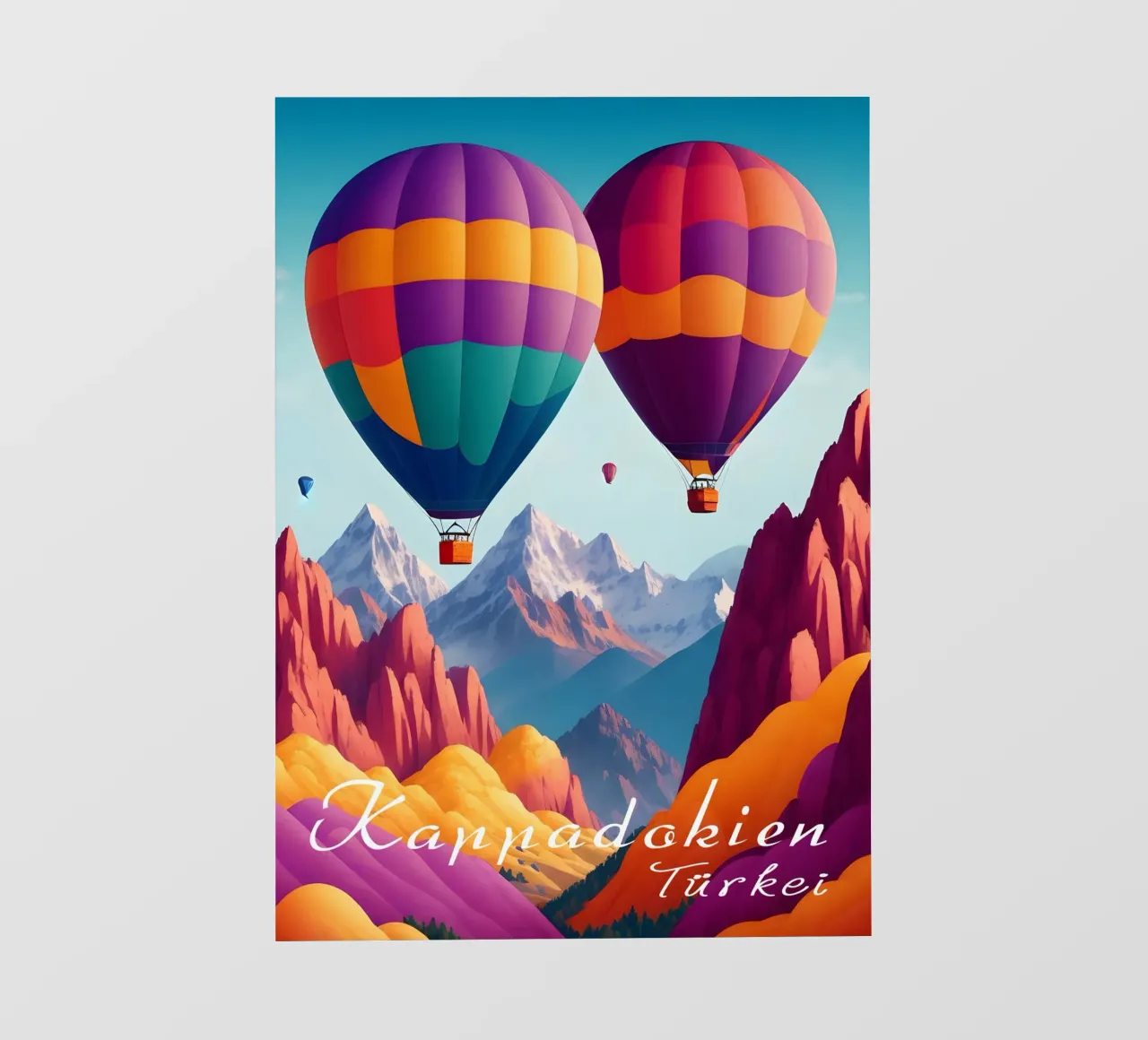 Mongolfiere in Cappadocia pellicola backlit da Charnwood Prints