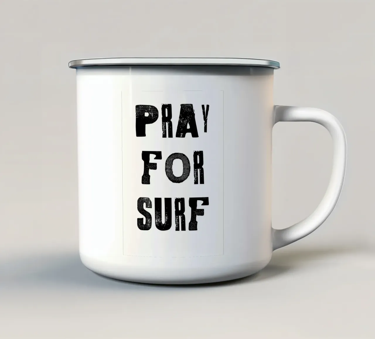 pray for surf tazza in smalto da ramosashop