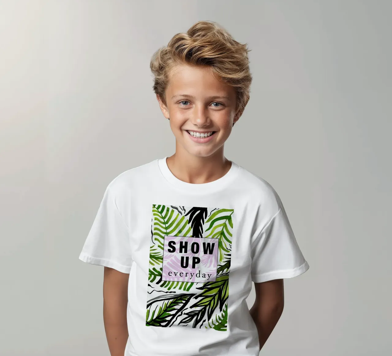 Show Up Everyday Kinder T-Shirt von Vasare Nar