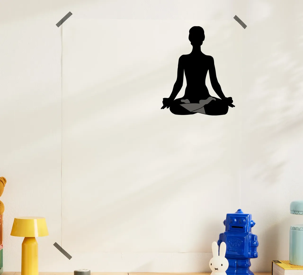 yoga poster con marco de madera de Alina