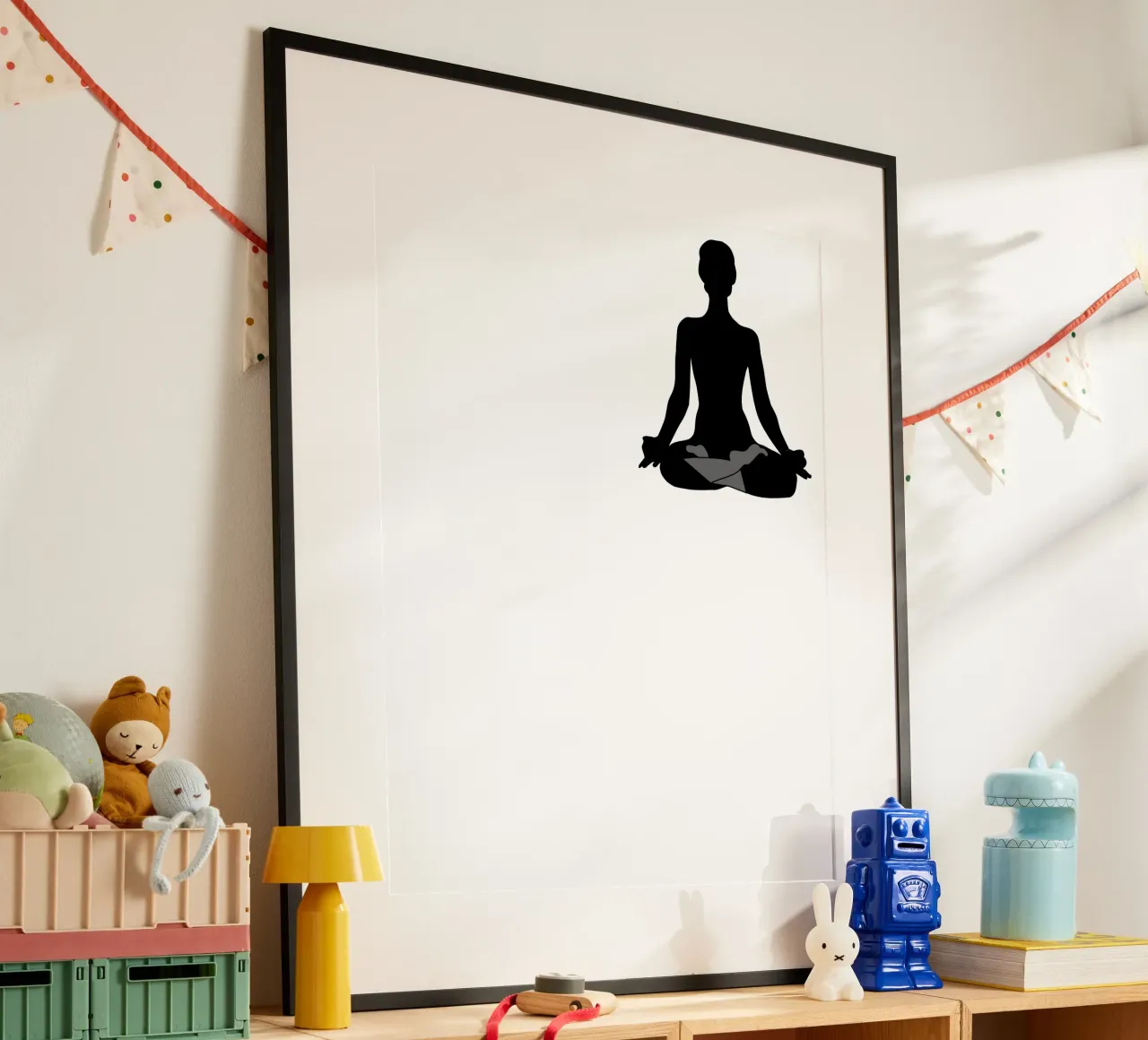 yoga poster con marco de madera de Alina