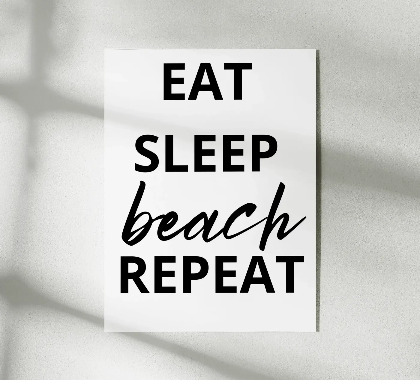 EAT SLEEP beach REPEAT plexiglass da ramosashop