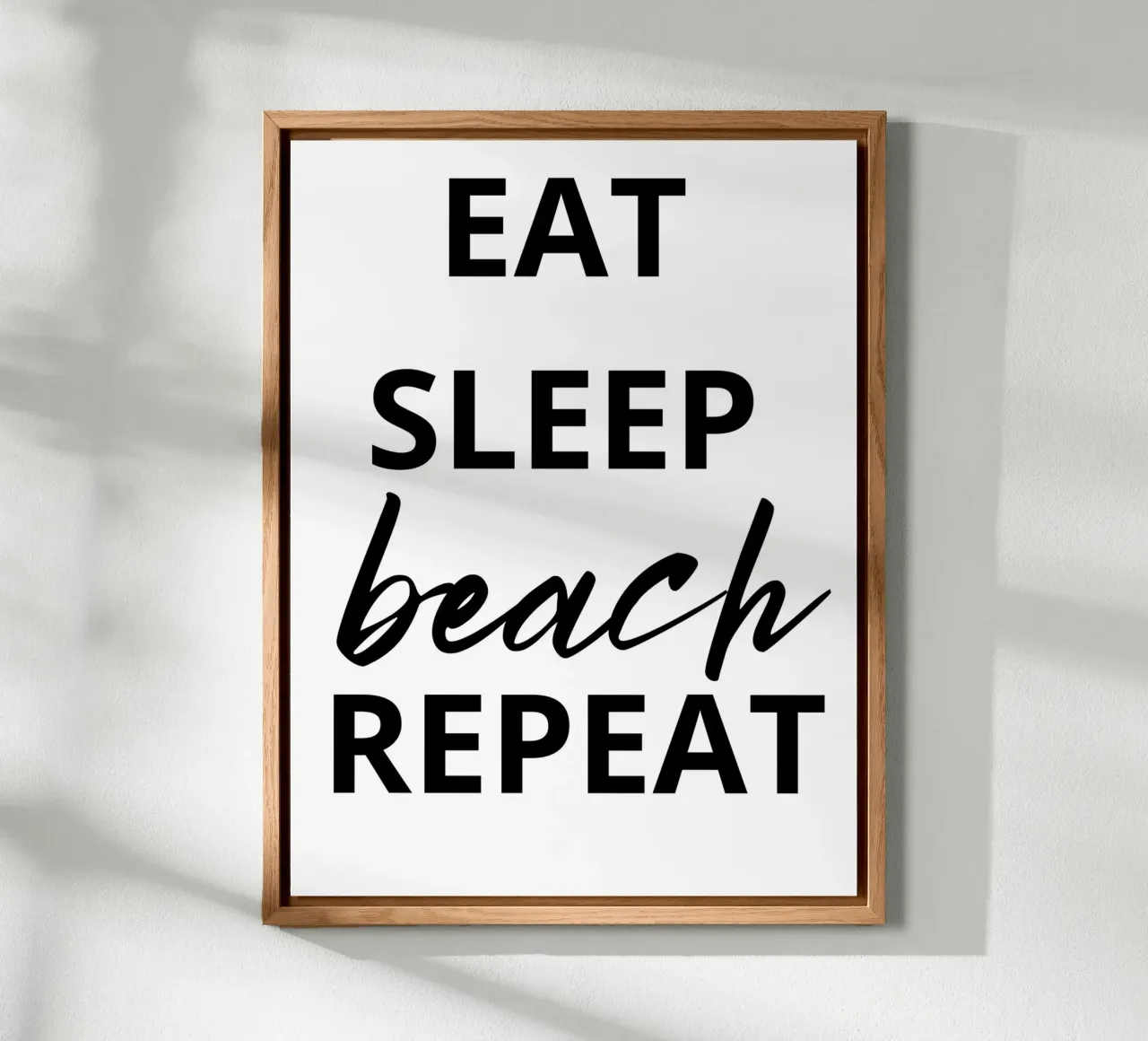 EAT SLEEP beach REPEAT alluminio dibond da ramosashop