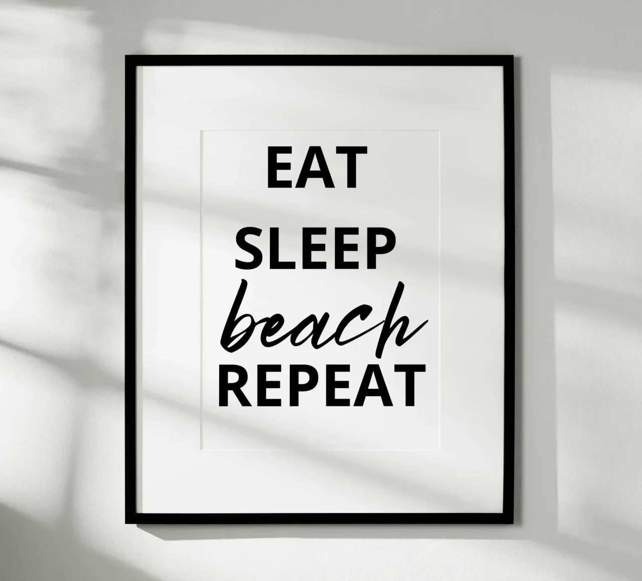EAT SLEEP beach REPEAT carta hahnemühle da ramosashop