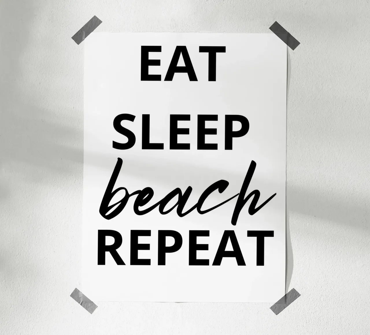 EAT SLEEP beach REPEAT carta hahnemühle da ramosashop