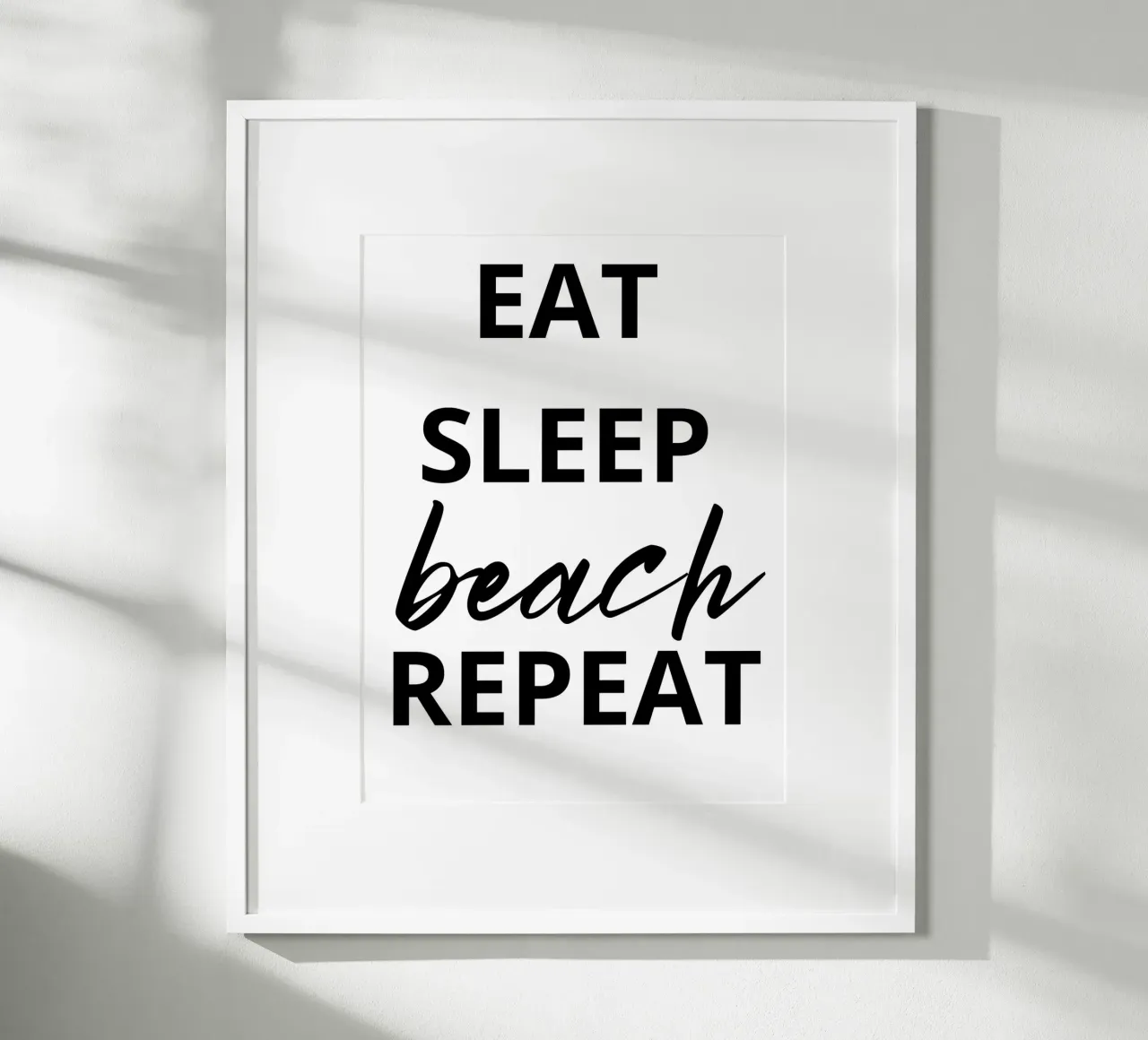 EAT SLEEP beach REPEAT carta hahnemühle da ramosashop