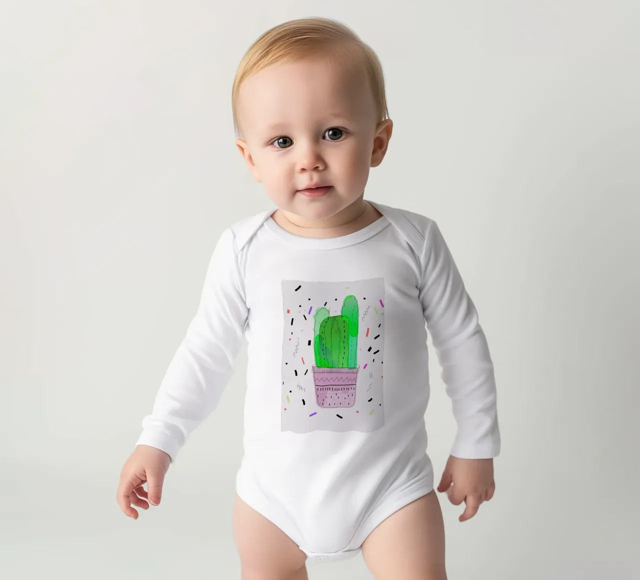 Cactus Langarm Babybody von Vasare Nar